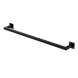 ML-DESIGN VĚŠÁK na oblečení, obdélníkový, hloubka 12 cm x šířka 90 cm, černý, z oceli, ve tvaru písmene U obraz