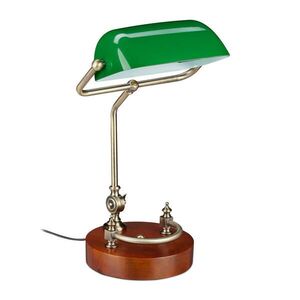 Relaxdays LAMPA Zelená mosazný vzhled sklo obraz