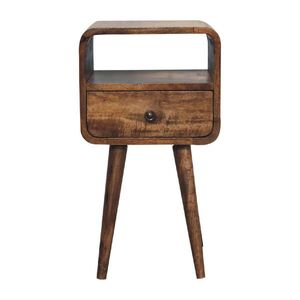 Artisan Furniture NOČNÍ STOLEK Avora, montáž na zeď, 1 zásuvka, hnědý obraz