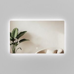 EMKE KOUPELNOVÉ ZRCADLO s pamětí vypnutí, osvětlení, obdélníkové, 100/60 cm obraz