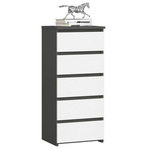 RAUMHIRSCH FURNITURE KOMODA grafitově šedá, bílá 92/40/35 obraz
