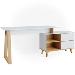 Vicco STŮL Nautica Bílá 138 x 60 cm se zásuvkami XL obraz