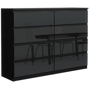 RAUMHIRSCH FURNITURE KOMODA černá, lesklá 139/102/39 obraz