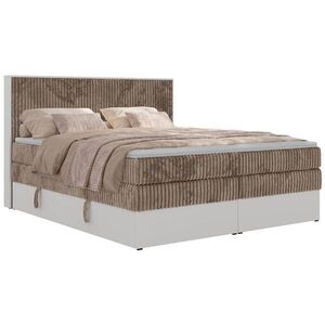 MKS POSTEL BOXSPRING TRAVIT KING 200/200 - Hnědá Manšestr - Topper Visco - H3 obraz
