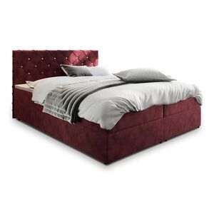MASSENO AMERICKÁ POSTEL RIVA 180x200 cm, s matrací a úložným prostorem, červená obraz