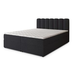 MASSENO AMERICKÁ POSTEL SOLIA 180x200 cm, s matrací a úložným prostorem, černá obraz