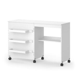 Vicco ŠICÍ STŮL Carmen Bílá 118 x 77.5 cm se 3 policemi obraz