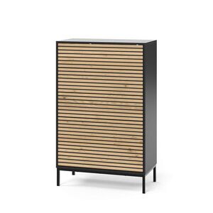 Vicco KOMODA Eliza Zlatý dub power/antracit 76 x 120 cm s 5 zásuvkami obraz