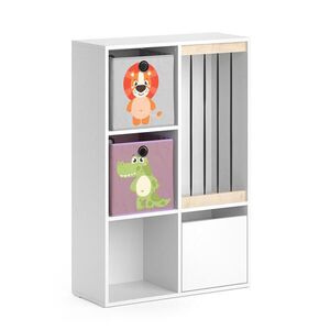 Vicco DĚTSKÁ POLIČKA Luigi Bílá 29.2 x 107.8 cm se 2 skládacími boxy opt.3 obraz
