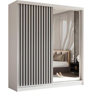 Beautysofa SKŘÍŇ s posuvnými dveřmi Helix 200/216/61 bílá + černá obraz