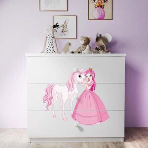 Petits-meubles KOMODA Babydreams Princezna s koněm 81/81/41 obraz