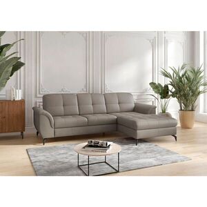 Sit & More ROHOVÁ SEDAČKA, textil, kůže, šedá obraz