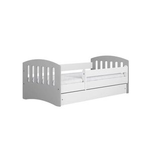 RAUMHIRSCH FURNITURE DĚTSKÁ POSTEL CLASSIC se zásuvkou a matrací šedá 90/65/164 obraz