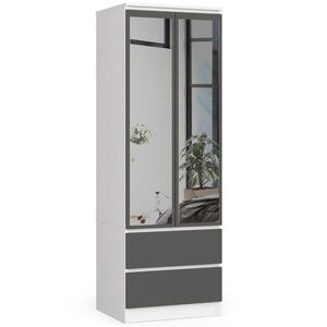RAUMHIRSCH FURNITURE ŠATNÍK bílá, grafitově šedá 180/60/51 obraz