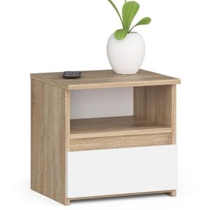 RAUMHIRSCH FURNITURE NOČNÍ STOLEK dub Sonoma, bílá 40/40/35 obraz