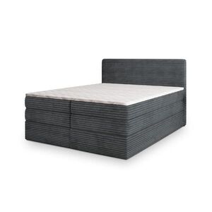 MASSENO POSTEL BOXSPRING LUNERA 160x200 cm, s matrací a úložným prostorem, grafitová obraz