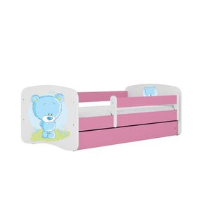 RAUMHIRSCH FURNITURE DĚTSKÁ POSTEL modrý medvídek s květinami se zásuvkou 160/80 90/61/164 obraz
