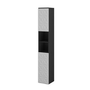 Vicco KOUPELNOVÁ SKŘÍŇKA Edge Černá 30 x 189.5 cm se 2 dvířky a 3 přihrádkami obraz