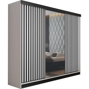 Kier Furniture POSUVNÁ ŠATNÍ SKŘÍŇ MALANI - Bílá 200x205x59cm obraz