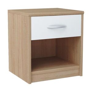 Home Collective PŘÍLOŽNÍ STOLEK s 1 zásuvkou, šířka 35 cm, v barvě Sonoma/bílá obraz