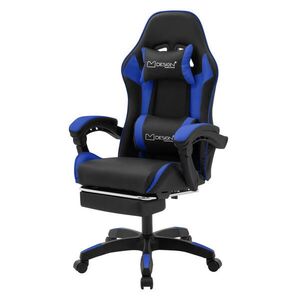 ML-DESIGN HERNÍ židle černá-modrá z umělé kůže obraz