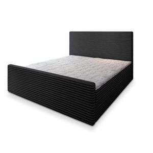 MASSENO AMERICKÁ POSTEL BRENTO 180x200 cm, s matrací a úložným prostorem, černá obraz