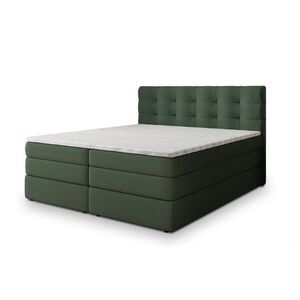 MASSENO POSTEL BOXSPRING AREZI 140x200 cm, s matrací a úložným prostorem, zelená barva obraz