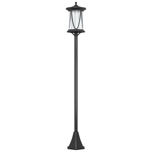 Outsunny SOLÁRNÍ zahradní lucerna 127 cm Zahradní lampa s LED světlem studené bílé barvy pro venkovní použití, černá obraz