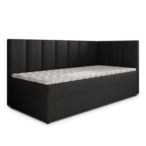 MASSENO AMERICKÁ POSTEL BEVE 90x200 cm, s matrací a úložným prostorem, černá obraz