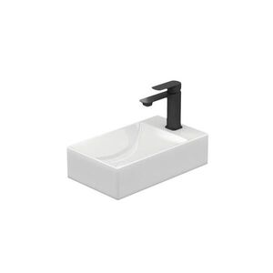 EMKE UMYVADLO na stěnu, s otvorem pro baterii vpravo, lesklá bílá, 37, 7/21, 8/9, 9 cm obraz
