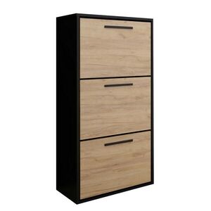 Kier Furniture BOTNÍK ASPER Černá & Dub Craft obraz