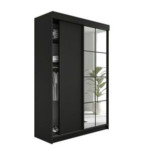 Kier Furniture POSUVNÁ ŠATNÍ SKŘÍŇ LAMARO 167x205x59cm - Černá obraz