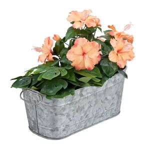 Relaxdays TRUHLÍK Zinkový kovový se 2 úchyty 38 cm obraz
