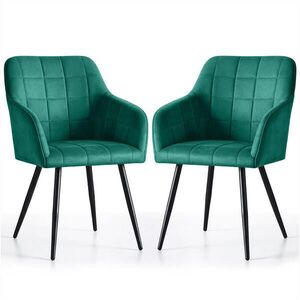 RAUMHIRSCH FURNITURE ČALOUNĚNÁ ŽIDLE, sada 2 ks, kovové nohy, zelená, černá 54/82/58 obraz