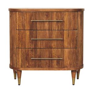 Artisan Furniture NOČNÍ STOLEK v dubovém vzhledu, 1 zásuvka, karamelově hnědá obraz