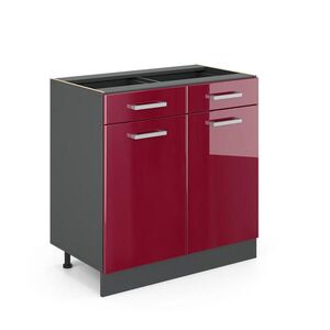 Vicco SPODNÍ SKŘÍŇKA KUCHYŇSKÉ LINKY R-Line Červená vysoký lesk 80 cm bez pracovní desky obraz