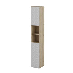 Vicco KOUPELNOVÁ SKŘÍŇKA Edge Bílá 30 x 189.5 cm se 2 dvířky a 3 přihrádkami obraz