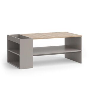 Vicco KONFERENČNÍ STŮL Wido Greige 100 x 55 cm s policemi obraz