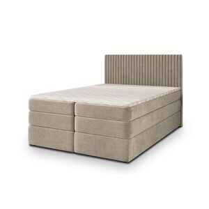 MASSENO POSTEL BOXSPRING FELBIO 160x200 cm, s matrací a úložným prostorem, béžová obraz