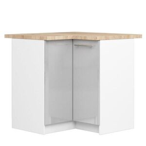 RAUMHIRSCH FURNITURE SKŘÍŇKA bílá, lesklý kov 85/90/46 obraz