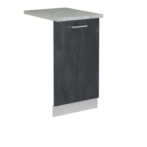 Vicco ČELNÍ PANEL MYČKY R-Line Černý beton 45 cm s pracovní deskou obraz