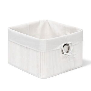 Relaxdays KOŠ Bílý bambus skládací 31 cm obraz