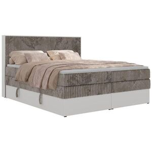 MKS POSTEL BOXSPRING TRAVIT KING 140/200 - Světle hnědá Manšestr - Topper T25 - H4 obraz
