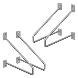 ML-DESIGN DRŽÁK NA POLICE, sada 2 ks, 220 mm, stříbrný obraz