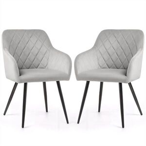 RAUMHIRSCH FURNITURE ČALOUNĚNÉ ŽIDLE, sada 2 ks, kovové nohy, šedé 54, 5/82/58 obraz