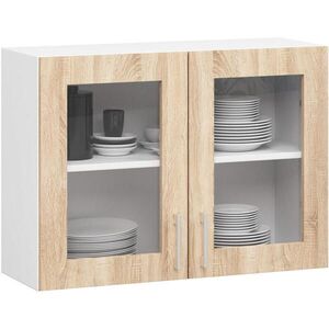 RAUMHIRSCH FURNITURE ZÁVĚSNÁ SKŘÍŇ Bílá, dub Sonoma 58/80/30, 5 obraz