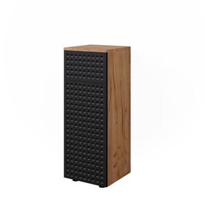 Vicco MIDI SKŘÍŇKA Irma Tečkovaná antracitová 30 x 81 cm s 1 zásuvkou, 2 přihrádkami, koupelnou obraz