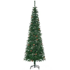 HOMCOM UMĚLÝ VÁNOČNÍ STROMEK, 195 cm vánoční stromek s 556 větvičkami obraz