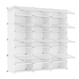 Boxxx REGÁL NA BOTY, bílá, průhledné, 124, 4/124, 6/32 cm obraz