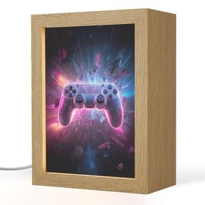 OnlyWow NOČNÍ LAMPIČKA Controller - Neon - Explosion - Abstraktní 15x20 cm obraz